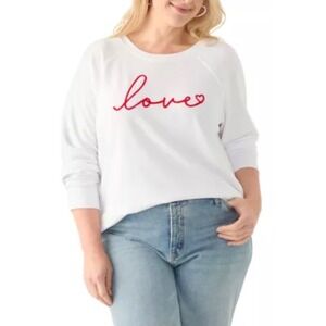 Love Embroidered Crewneck Sweatshirt